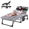 ABORON Chaise Lounge Chair5 Positions Padded Outdoor Tanning ChairHeavy Duty Portable Lounge Chair for Outdoor Sunbathing Patio Pool Lawn Deck PoolsideSupport up to 440 Lbs