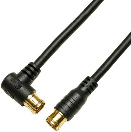 まとめ 4セット】 HORIC アンテナケーブル 1.5m ブラック 両側F型差込 