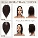 Rich Choices Hair Toppers for Women Real Human Hair 100% Human Remy Toppers NO Bangs for Women with Thinning on Top Clip in Hairpiece 4
