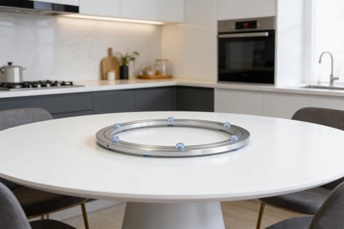 Fulusor Runder Drehteller Drehtellerlager Kugellager Drehplatte aus Aluminiumlegierung (12 Zoll)