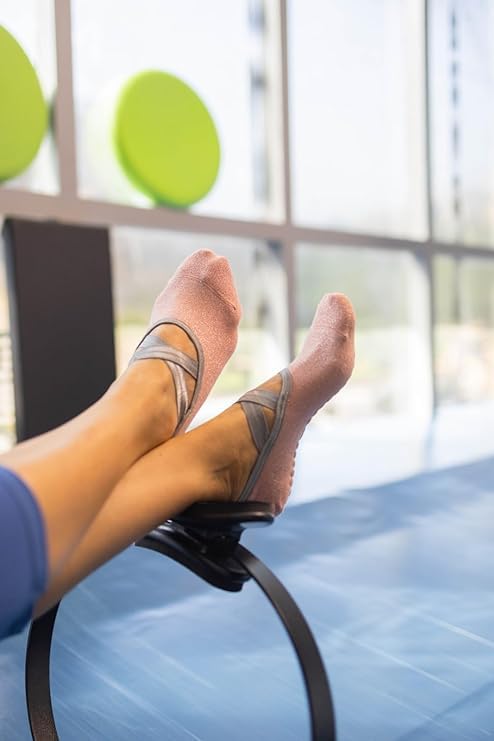 Image of Mint & Oak Pilates Socks with Grips for Women, Ankle Length Non-Slip Yoga Socks, Cotton Ideal For Yoga, Pilates, Gym, Workout, Cute Women's Gift