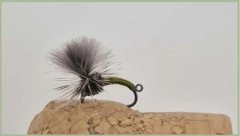 Barbless Olive CDC Klink 'n' Dink, choose a size & quantity, fly fishing (12, 10)