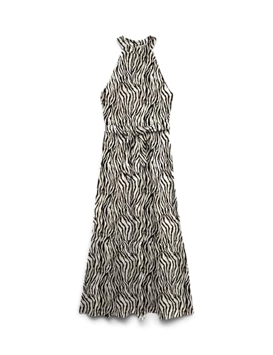 Robe Longue à col Montant Tissu Fluide Halterneck Vmeasy Joy L