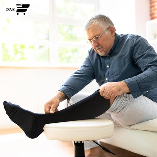 Image of Wide Calf Compression Socks for Women & Men - 5 Pairs Plus Size 15-20 mmHg Graduated Knee High Compression Socks for Travel, Nurses, Pregnant Women, Running, Hiking & Everyday Wear
