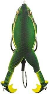 Lunkerhunt Frog Fishing Lure for Bass Fishing | Realistic Frog Lure with Prop Action (Blue Grill) | Best Topwater Lure Trout and Pike, Fish Bait with Hollow Body, Weedless Hooks