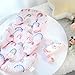 CARUILI Infant Car Seat Insert Cushion, Super Soft Baby Car Seat Head Support & 2 Straps Pads, Reversible Preemie Newborn Carseat Insert, Fit Car Seat, Stroller, Infant Bouncer, Pink Rainbow