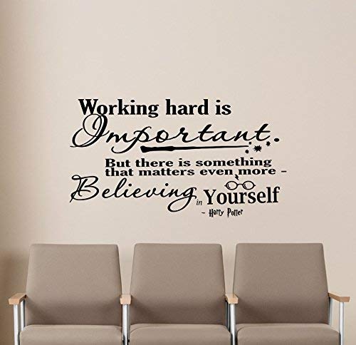 Working Hard Is Important Harry Potter Amazon.com: Harry Potter Wall Decal Working Hard Is Important Quote  Lettering Movie Poster Stencil Artwork Vinyl Sticker Playroom Nursery Wall  Art Baby Kids Room Wall Decor Removable Mural : Tools & Home