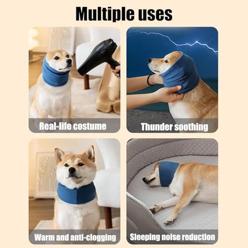 Capuz Calmante para Cães | Envoltório Calmante Para Cabeça De Cães Com Redução De Ruído,Faixa De Cab