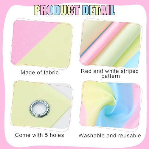 Image of Preboun 3 Pcs Carnival Awning Decorations Tent Circus Hanging Decorations Carnival Banner Concession Stand Sign Canopy Awning for Pirate Summer Party, 9.84''x78.74'' (Yellow Pink Green)