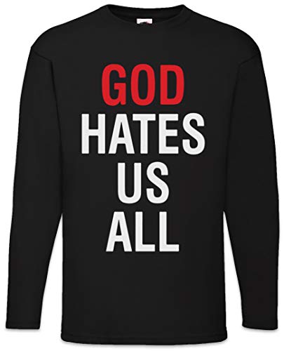 T-Shirt à Manches Longues Urban Backwoods God Hates Us All vêtement coton noir pour homme