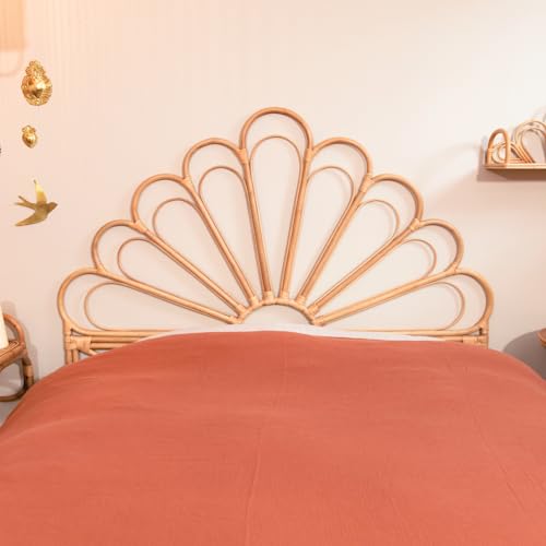 saudara collections - Tête de lit en rotin Naturel | Adapté pour lit 160cm - 2 pers. | Décoration Chambre bohème et Vintage | Collection Bali