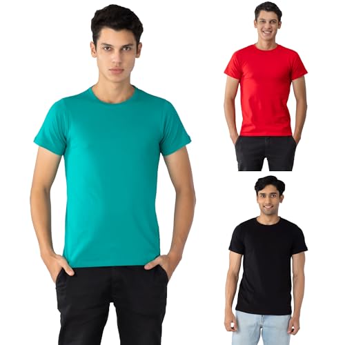 Chromozome Mens Cotton Rich Regular Fit T-Shirts (Pack of 3) (Image - 1)
