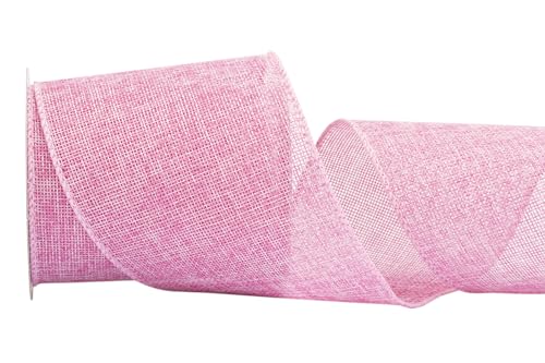 Fondersy 9-Meter Coreopsis Burlap Ribbon Wired Burlap Ribbon, 100mm Width for Gift Wrapping Floral Arrangements - Image 2