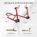 Big RED Motorcycle Stand 500LB, Adjustable Sport Bike Front and Rear Wheel Lift Stands, Fit for Yamaha, Kawasaki, Honda, Suzuki, Red, U+L
