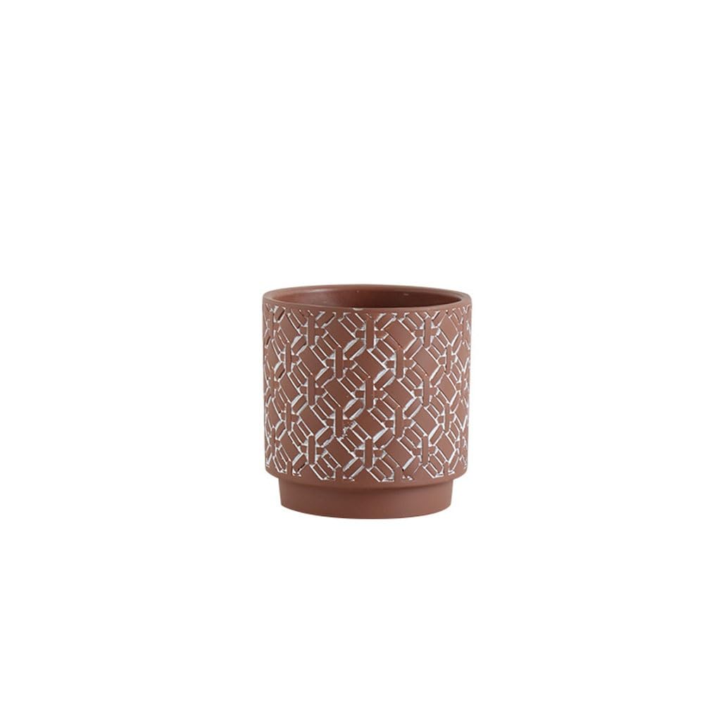 GELASIGE Flower Pots Nordic Simple Flowerpots, Creative Succulent Flowerpots, Cement Flowerpots, Simple Small Flowerpots Outdoor Flower Pots