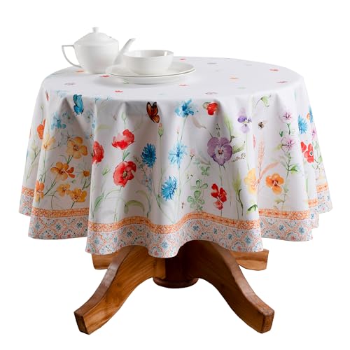 Maison d' Hermine Table Cloth Round Table Reusable 100% Cotton 63" Diameter