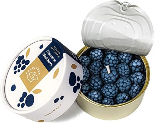 CandleCan Cinnamon BlackBerry Candle - Large Real Scented Candles for Women, Foodies - Gold Tin Candle for Home Gift - Vegetable Wax - Long Burning 30h