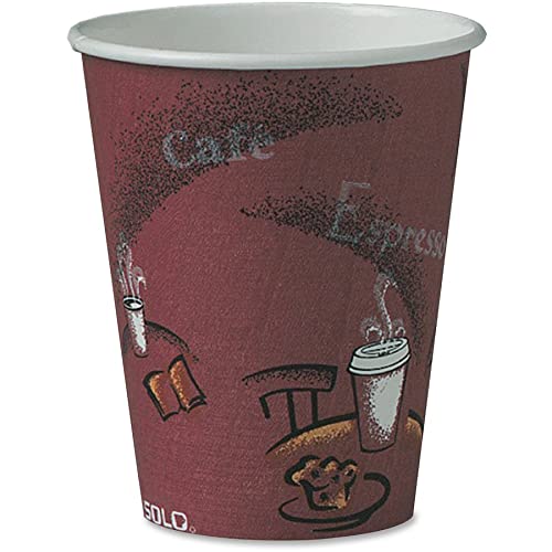 Solo 378SI-0041 8 oz Bistro SSP Paper Hot Cup (Case of 1000)
