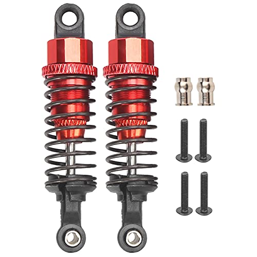 Shock Absorber 65mm Aluminium Alloy RC Spring Damper Fit for Slash 2WD RC Cars (Red)