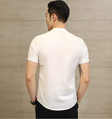 Huateng Camicie da Uomo in Stile Cinese Kung Fu