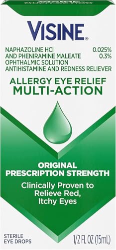 Visine Eye Multi-Action Eye Allergy Relief Drops - 0.5 fl oz, Pack of 5