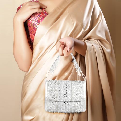 Image of Nevis Stylish Embroidery Unique Design Traditional Wedding Party Handheld Potli Bag For Women