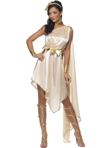 Smiffys womens Fever Goddess Costume, Cream, M - US Size 10-12