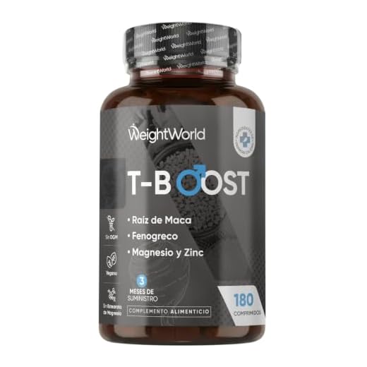 Testo Booster - 180 Comprimidos | Suplemento para Hombres de 12 Ingredientes - Maca Negra, Extracto de Fenogreco, Zinc y Magnesio | Contribuye a la Reducción del Cansancio | 3 Meses de Suministro