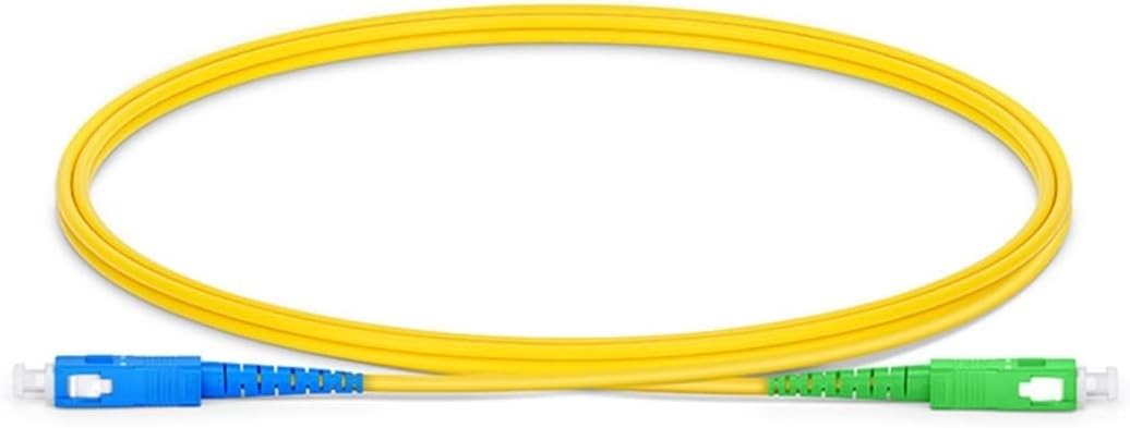 Simplex Single Mode SC to SC Optical Fiber Patch Cord 9/125 Jumper Cable Compatible with(FSMS SC/UPC-SC/APC) (3 Meter (9.8ft), Pack of 1)