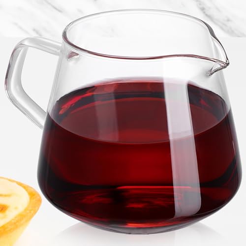 Jarra de vidrio para café sin derrames, juego termo-resistente de 400ml y 650ml 5