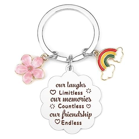 BOMEON Best Friend Gift Keychain,Best Friend Gift for Women Friendship Gifts for Women Friends Christmas Gifts for Women Female Birthday Gifts for Friends Unique Mothers Day Gifts for Friends Ideas Cover