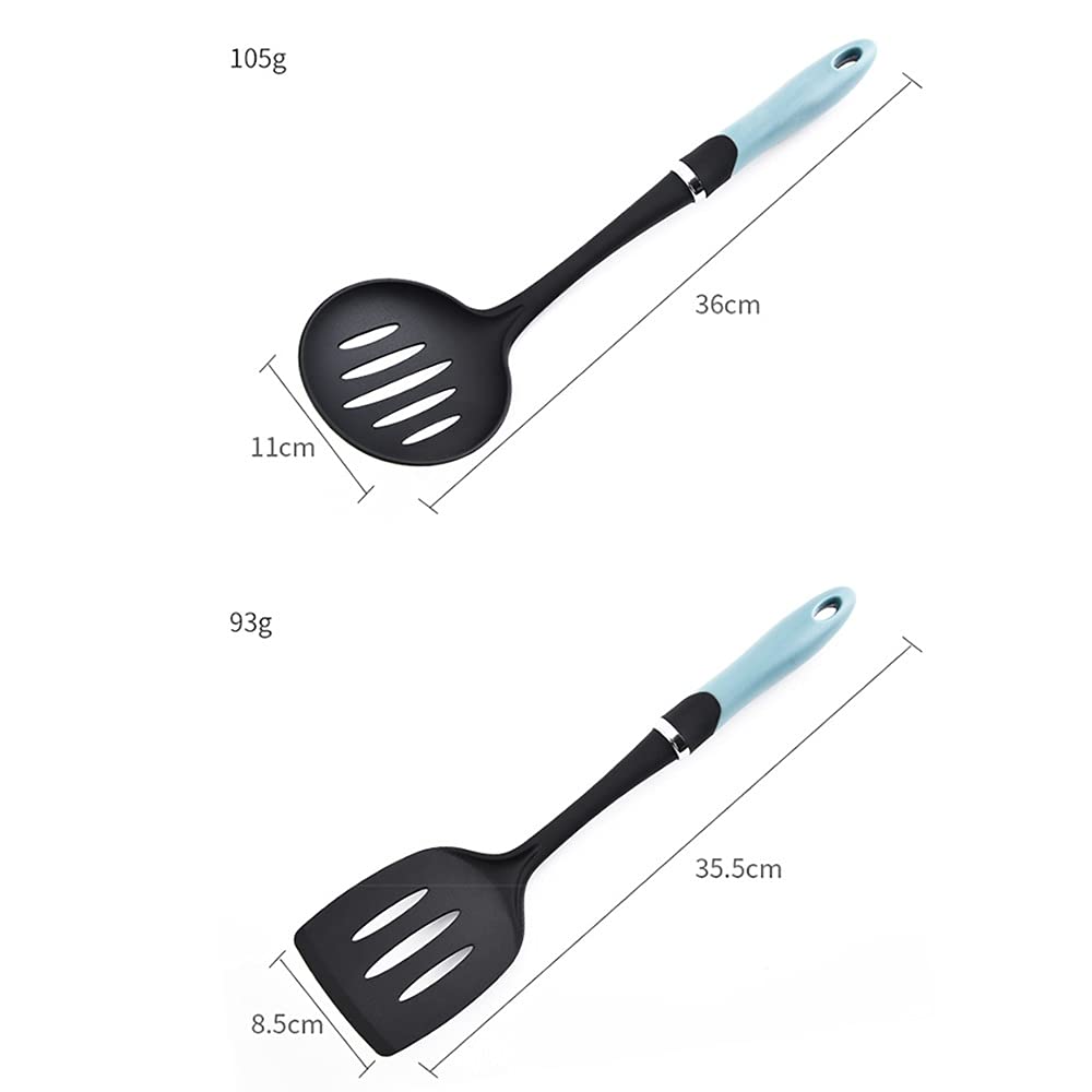 SKUZA Küchenutensilien-Set, 8-teiliges Nylon-Kochwerkzeug, Küchenutensilien-Set, Qualitätsgriffe, Kochwerkzeug, ungiftig, Küchenhelfer, antihaftbeschichtetes Kochgeschirr