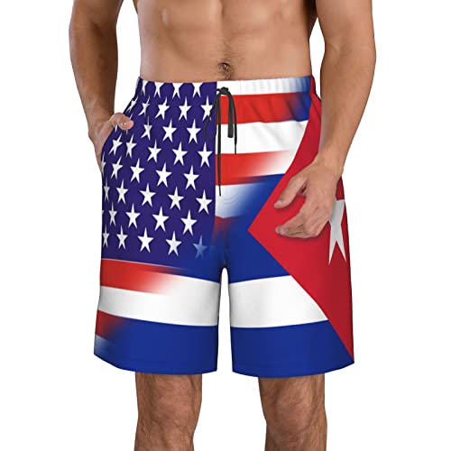 Men's Beach Shorts Quick Dry Drawstring Running Athletic Shorts Comfortable Loose Gym Shorts Swimsuit Pants with Pockets2