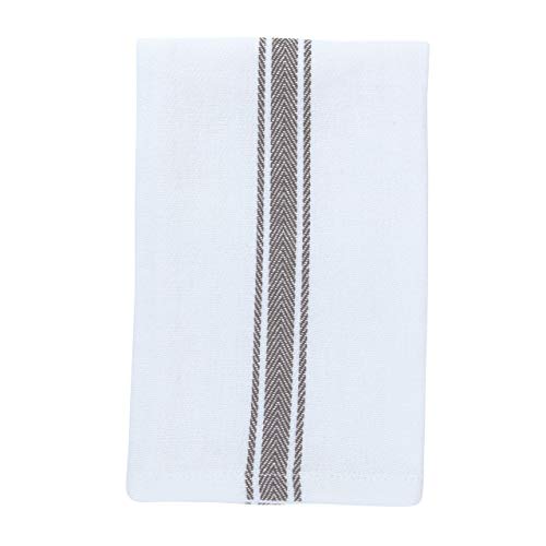Arkwright Herringbone Kitchen Tea Towels - (Pack Of 24) 100 Percent Cotton Dishcloth, Absorbent, Quick Dry Dish Drying Towel, 15 X 25 In, Grey #TOP2