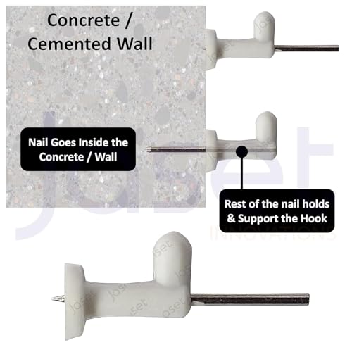 Image of Innovations Wall Mounting Nails /Hooks (Regular-Small) - Multi Purpose, Non-Trace Invisible, No Drill Installation for Hanging Light Weight Photo Frames, Wall Clocks, Keys - Pack of 100 Pieces