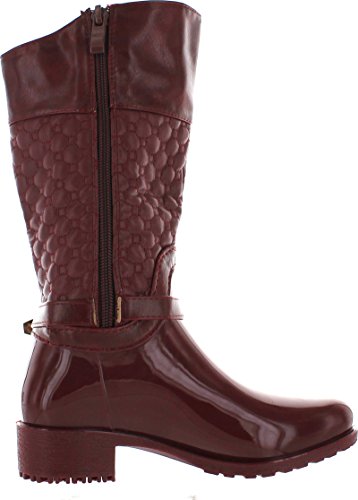 JJF Shoes -27K Kids Girls Link Knee High Side Zip Riding Winter Rain Boots2