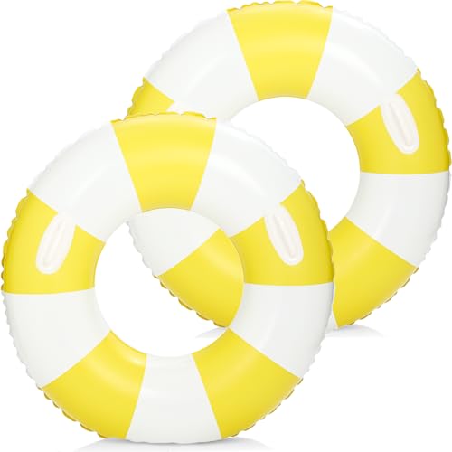 Image of 2 PCS Inflatable Pool Floats for Swimming Pool Party Lake Beach Adults - Floaties Pool Tubes Swim Rings Tubes Floaties for Beach Pool Party Decorations