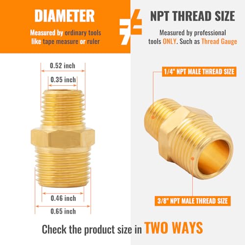 1/4 Npt Tap 2PCS 3/4 NPT Male Brass Hex Nipples - Heavy Duty Pipe Connectors For Plumbing & Gas Tummy Control Swimwear For Women
