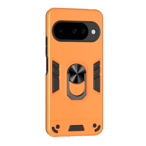 KOOLRIVER�EFor Pixel11 Pro �P�[�X �ϏՌ� �J�o�[ ��̌^�����O�t�� �X�^���h�@�\ �ԍڃz���_�[�Ή�(�I�����W)