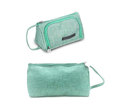 Pennenetui, etui voor tienermeisjes, 3 vakken, grote capaciteit briefpapier Pouch pennen etui mapje meisje tiener (groen… - Afbeelding 8