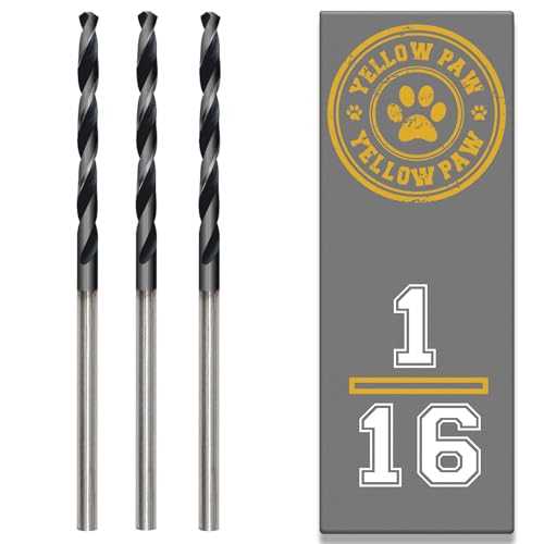 1/16 Inch Drill Bit (3 Pack) Industrial Grade M35 Cobalt Titanium Aluminum Nitrite - 1/16 Diameter & Total Length of 1-7/8 with Working Length of 7/8 Easily Drill Into Metal Steel & Aluminum