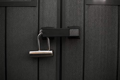 Keter Newton 7.5X7 Large Resin Outdoor Storage Shed Kit – Perfect To Store Patio Furniture, Garden Tools, Bike Accessories, And Lawn Mower, Mahogany Brown #TOP5