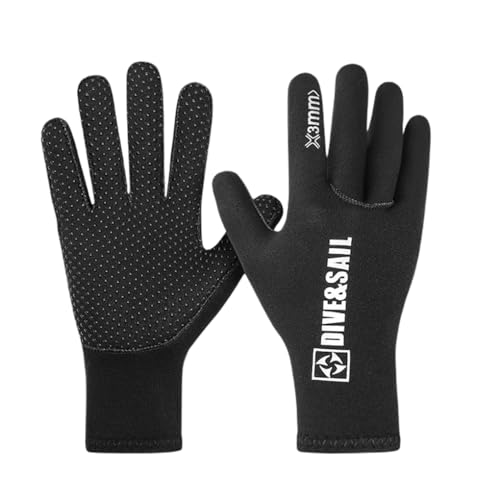 Zanthicia Guantes cálidos de 3MM de Buceo para Hombres y Mujeres, Guantes elásticos esnórquel Resistentes al Desgaste, Accesorios térmicos Antideslizantes para Deportes acuáticos, S