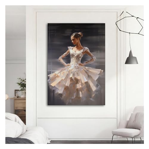 Impression féminine toile ballet pour une décoration murale pleine de douceur