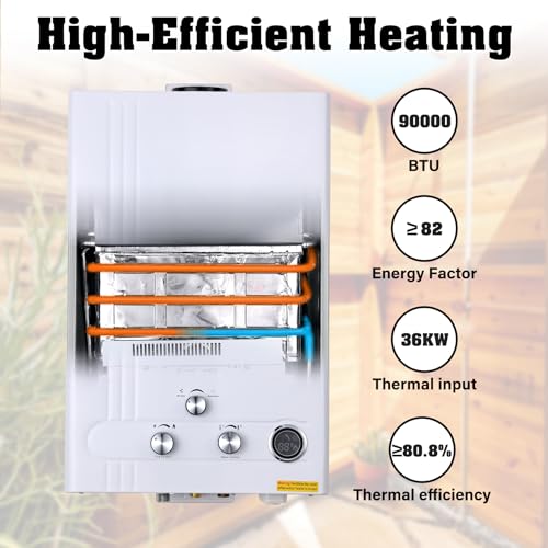 Tengchang 18L Lpg Propane Gas Hot Water Heater 90000 Btu Tankless Instant Boiler Digital Display With Shower thumb #1
