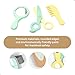 UMU® Wooden Kids Hair Salon Playset, Makeup Toy Set, Hair Styling Toys for Girls, Kids Shaving Kit for Boys, Kids Barber Playset, Gifts for 3 4 5 Year Old Girls Boys (18 PCS)