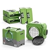 ALORAIR1 x Commercial Dehumidifier, 4 x Air Movers and 1 x Air Scrubber Combo Package Deals, Water Damage Restoration Equipment, Green