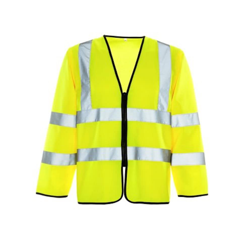 Supertouch 32641 Long Sleeved Hi Vis Zip Vest, Small, Yellow