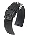 Produktbild HIRSCH Herren Caoutchouc Uhrenarmband Modell Accent 24 mm Schwarz