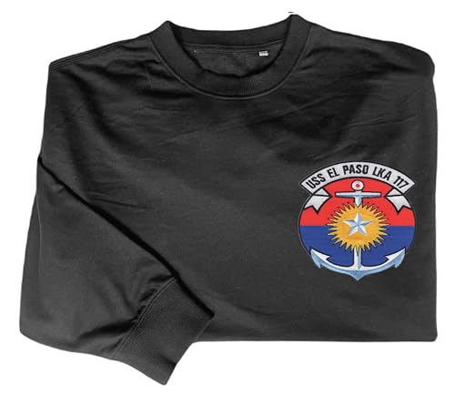 Uss el paso lka 117 embroidered shirt Black2